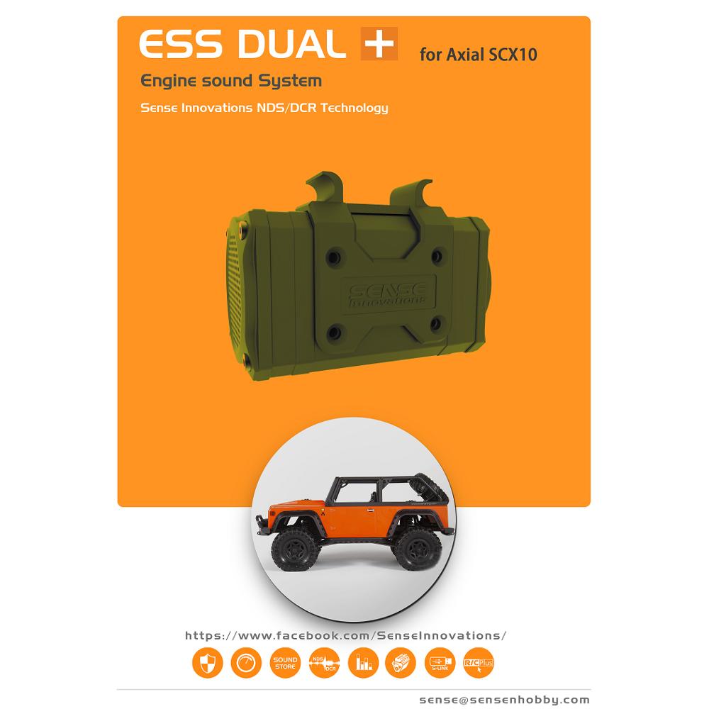RC Car Sense ESS-ONE ESS-DUAL 2 Speakers Engine Sound Simulator For Axial SCX10 II WRAITH TRX-4 TRX4 TRAXXAS