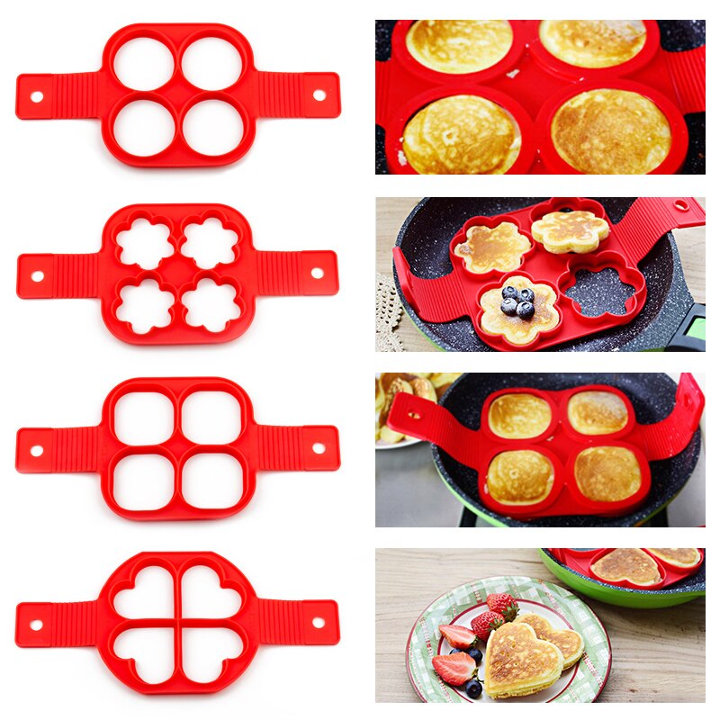 Silikone form pandekage maker nonstick madlavningsværktøj æg forme maker æg komfur pande køkken bage tilbehør