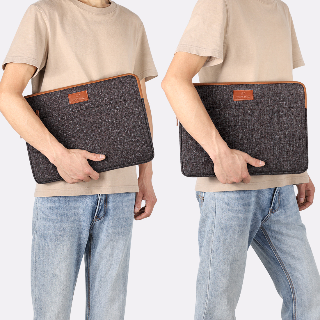 DOMISO 10 11 13 14 15.6 Cal pokrowiec na laptopa płótno etui torba na tablet chronić komputer pokrowiec skóry etui na Lenovo/HP/ acer/jabłko