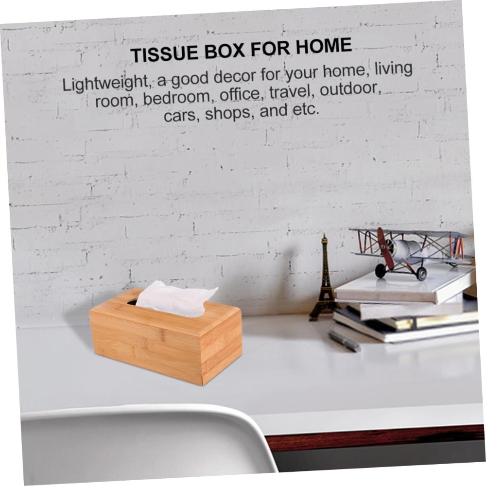 Wooden Tissue Box Modern Minimalist Tissue Box Holder Wood Tissue Case for Hotel Restaurant Hotel Office Easy-Refill