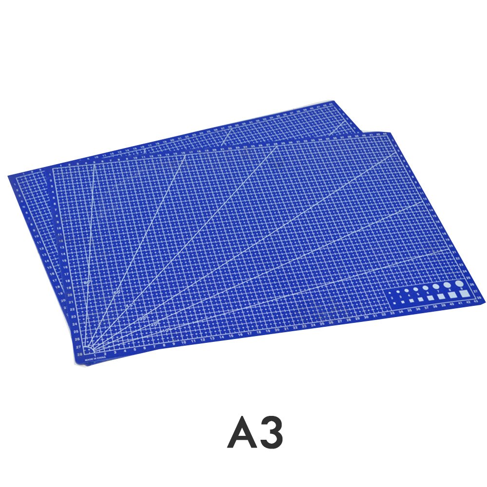 Pvc plast skæremåtter  a3 a4 gitter håndværk måtter cutter patchwork papir skæreplade pad boards diy værktøj tilbehør: 1x a3