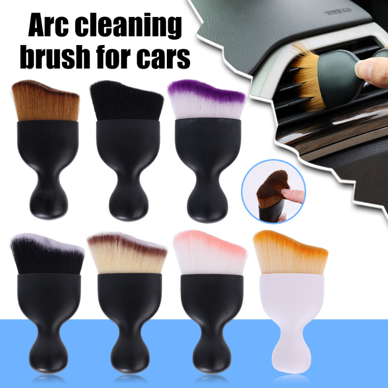 Brosse de nettoyage d'intérieur de voiture, Console centrale, sortie d'air, lavage doux avec couvercle de coque, dépoussiérage automatique des crevasses