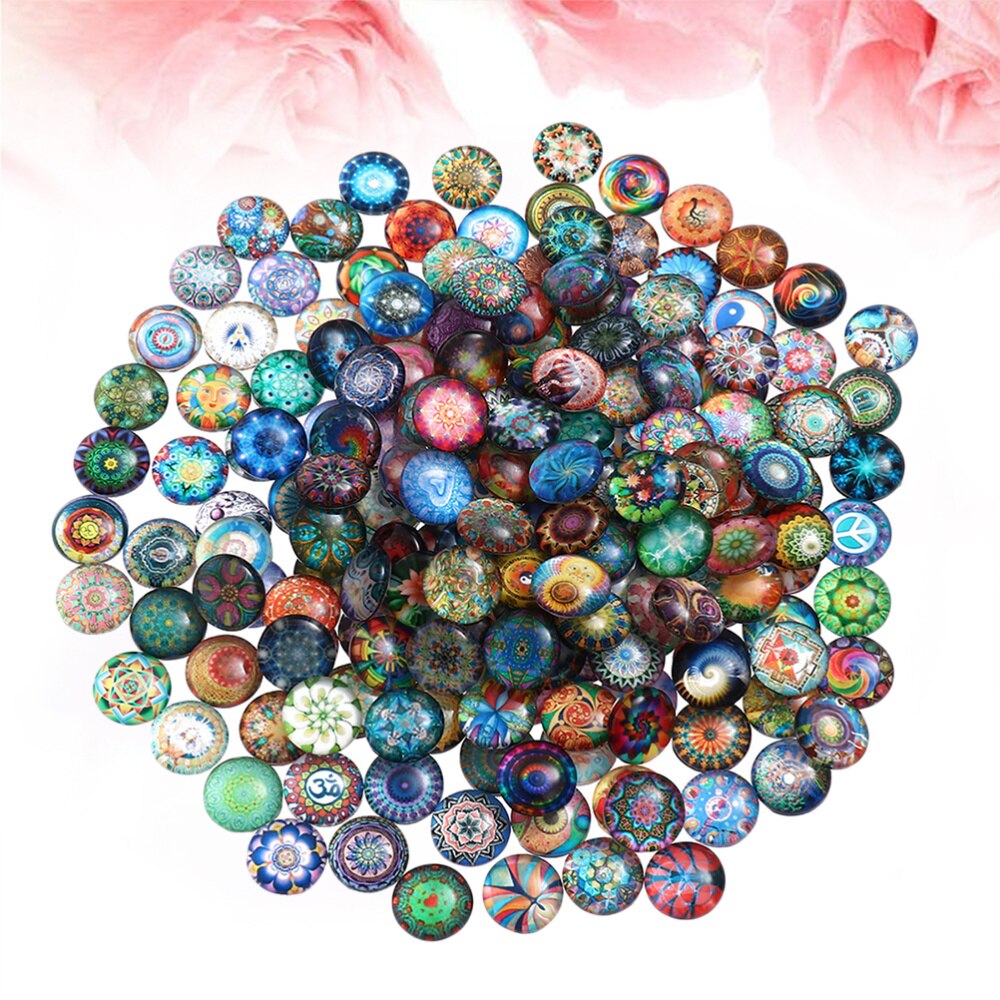 200 stk mosaikfliser runde farverige diy klistermærker glasmosaik forsyninger til diy håndværk smykker
