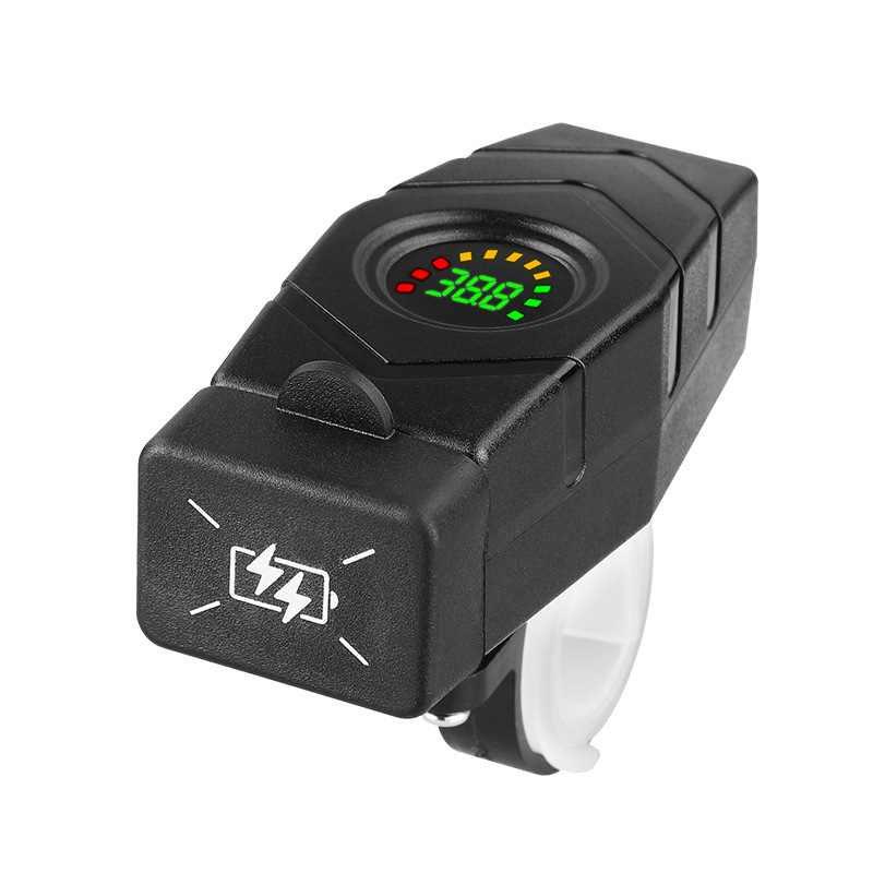 20-90v motorcykel usb-c oplader hurtigopladning elektrisk cykel scooter bil oplader led voltmeter elektrisk motorcykel tilbehør