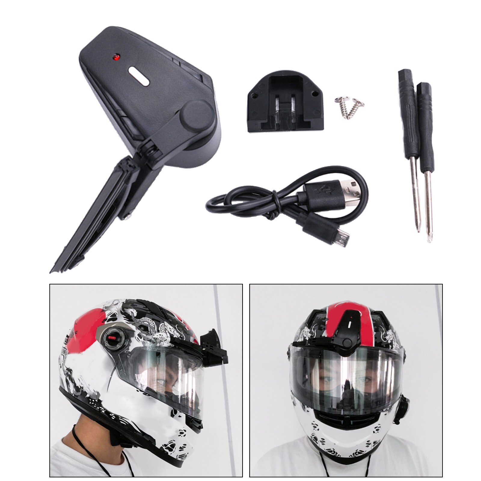 Universal- Elektrische Motorrad Helm Wischer Scheibenwischer für Sonnenblende