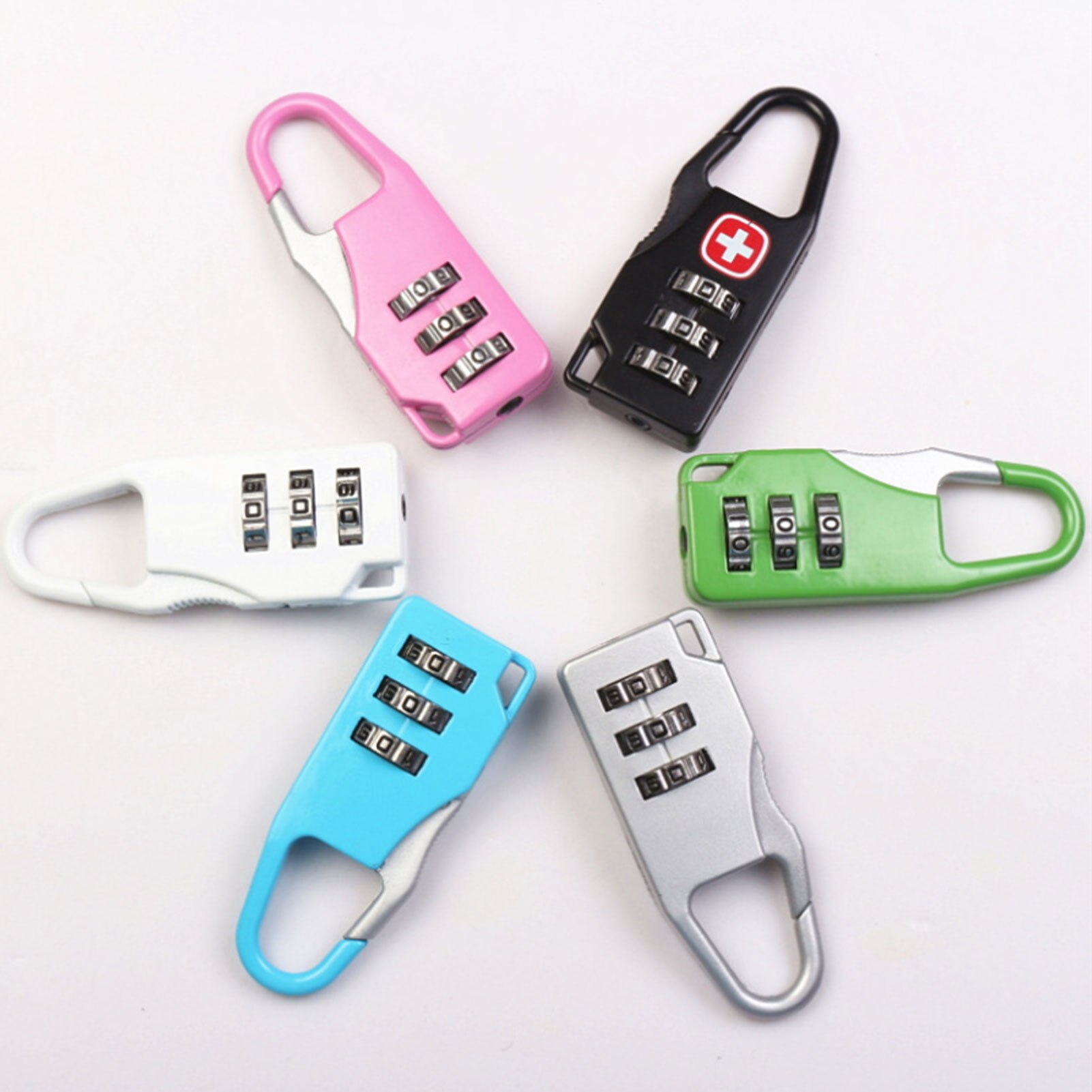 3 Dial Digit Number Code Password Combination Padlock Travel Security Safe Lock