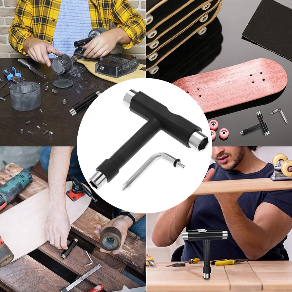 Professionele Alles In Een Universele Multifunctionele T/Y Vorm Skateboard Moersleutel Roller Skate Tool Skate Gereedschap Schroevendraaier