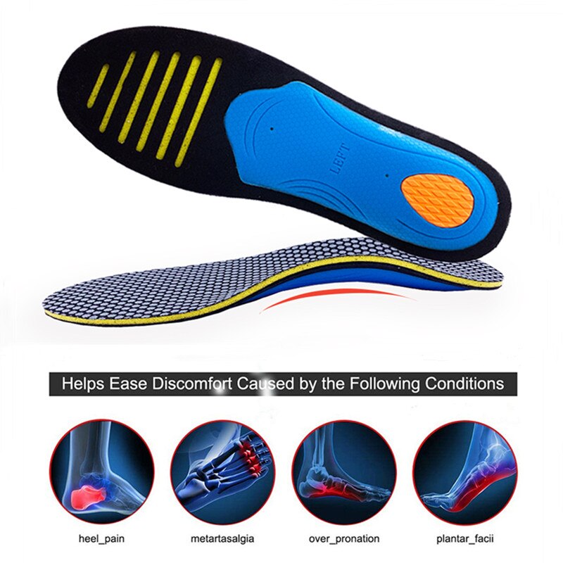 EVA Orthopedic Shoes Sole Insoles Flat Feet Arch Support Unisex Orthotic Arch Support Sport Shoe Pad Massaging Insole Foot Care