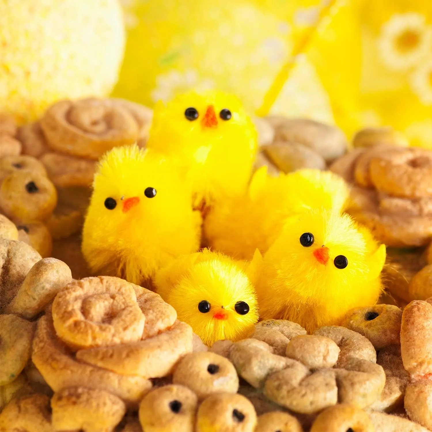 Lindo pollito de Pascua Mini Animal de imitación de felpa pequeño pollo amarillo decoración de DIY decoración de de Pascua