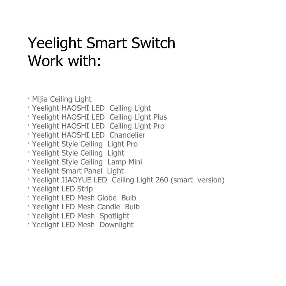 Interruptor inteligente Yeelight YLKG12YL YLKG13YL, interruptor de luz inalámbrico con Control remoto para luces inteligentes Mijia de Mi Home