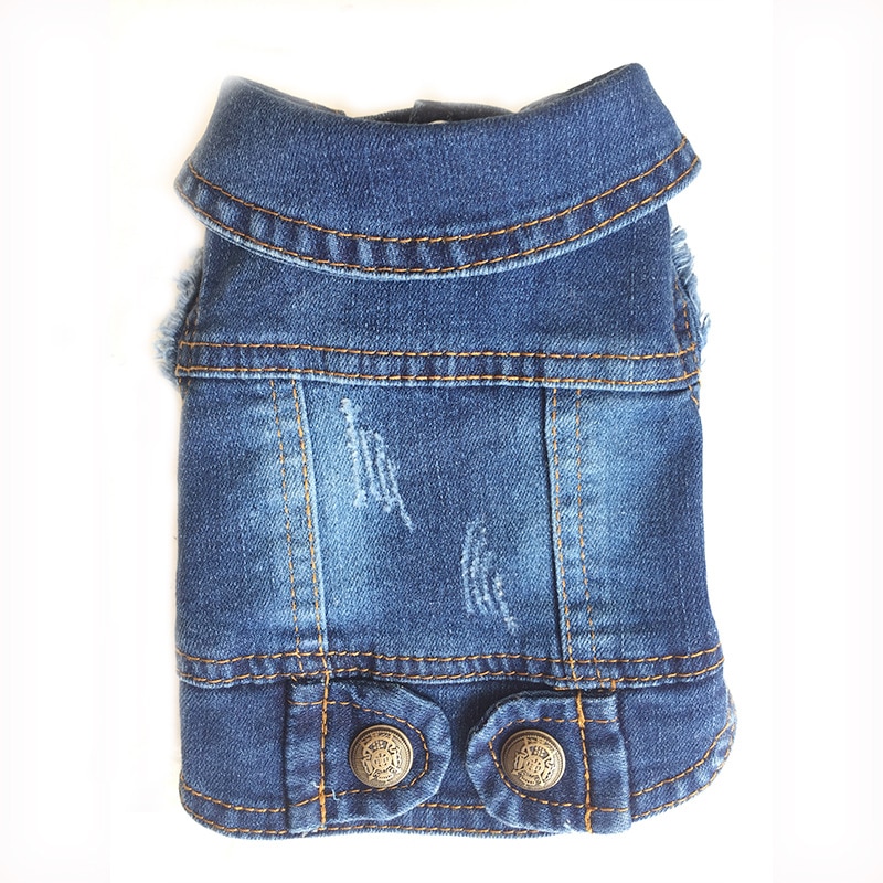 Veste en jean sans manches pour chien, vêtement pour animaux de compagnie, petit et moyen gabarit, veste de Cowboy, Chihuahua, Pitbull