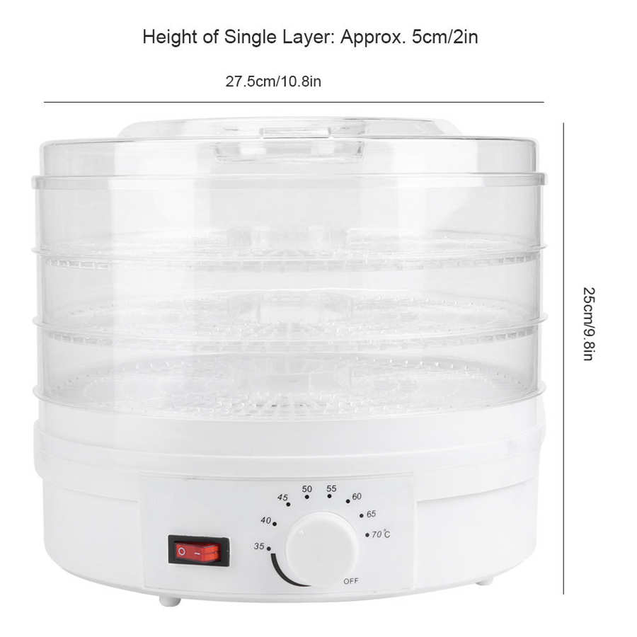 Fruit Drying Machine Transparent Mini Food Dryer Fruit Medicinal Materials 3‑Layer Drying Dehydrator Fast food