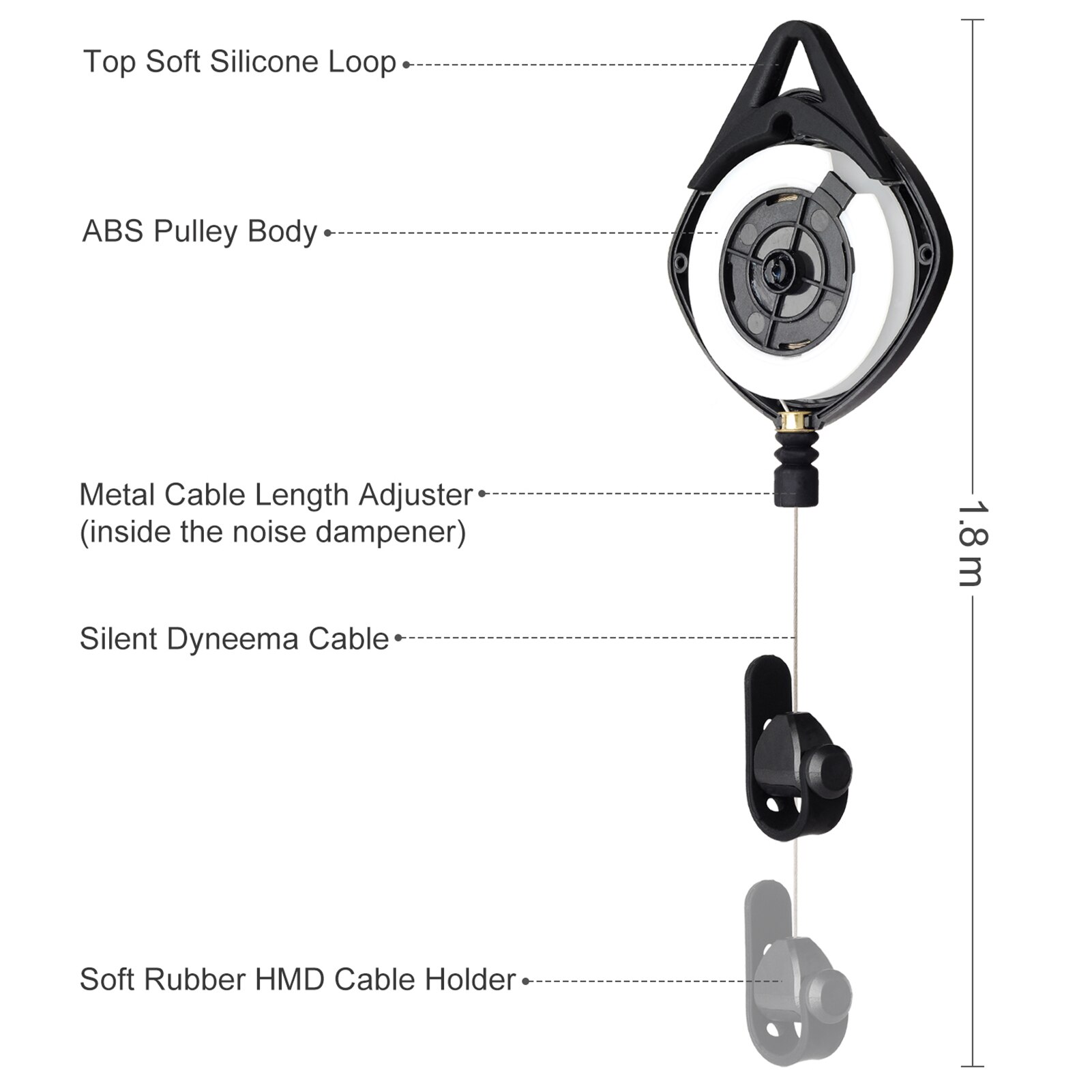 Stille Vr Kabel Katrol Systeem Set Voor Htc Vive/Vive Pro/Oculus Rifts/Sony Ps/Windows vr/Valve Index Vr Kabelmanagement