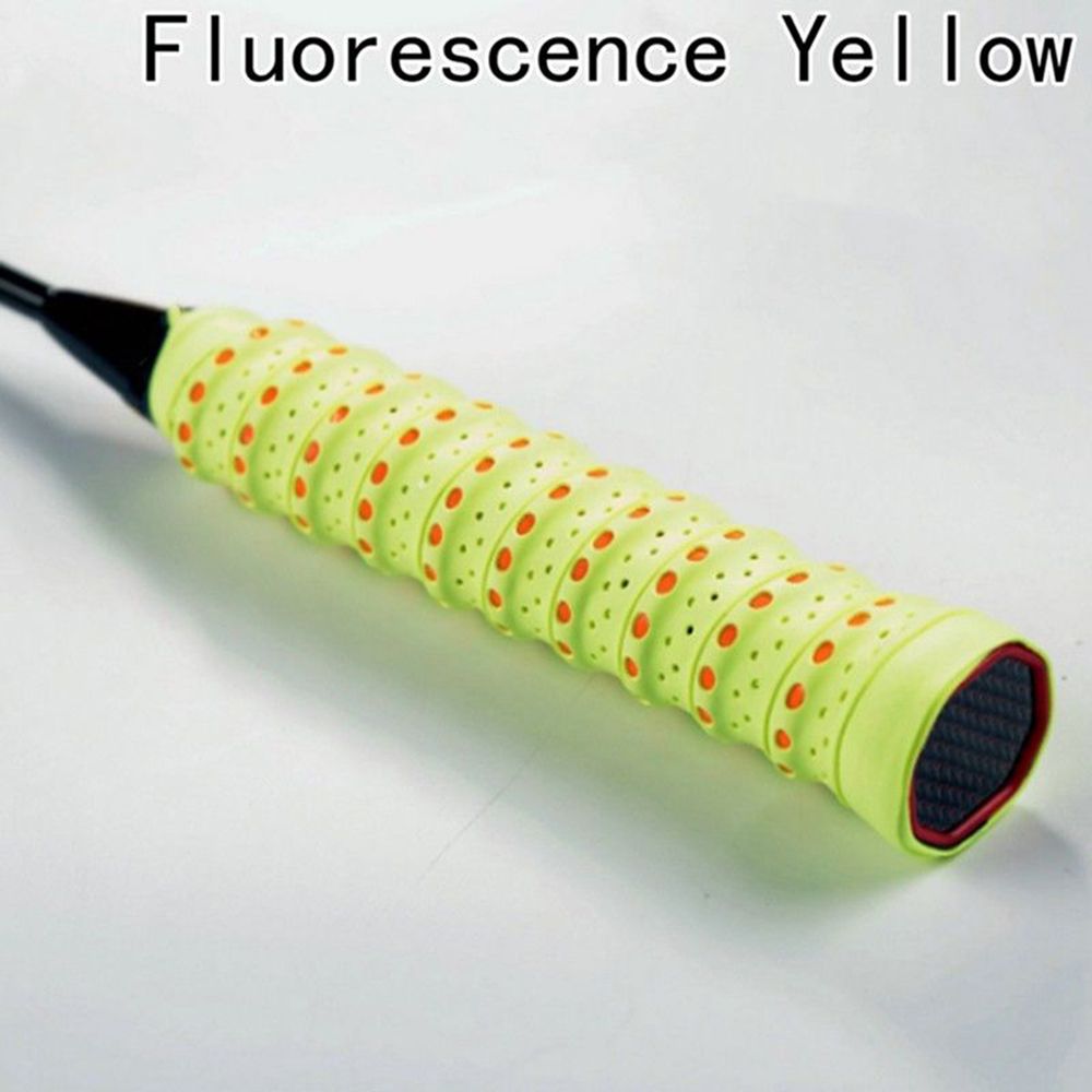 11 kleuren antislip tennis grip tape zweetband overgrip voor badminton squash paddle racket buitensporten tennis tape handgrepen: Donkergeel