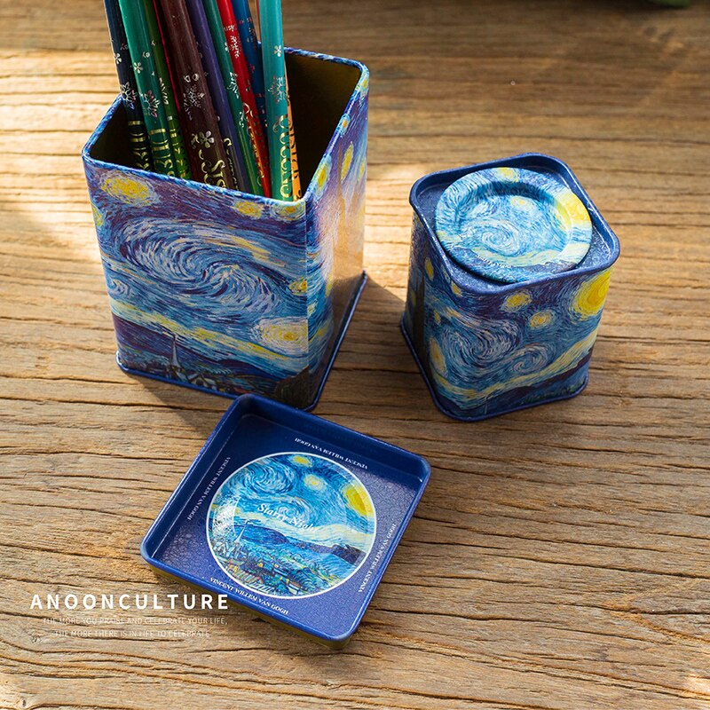 Retro Square Tin Can Empty Cube Tin Box Storage Container kit for Tea Coffee Herb Candy Chocolate Sugar Spices and Crafts