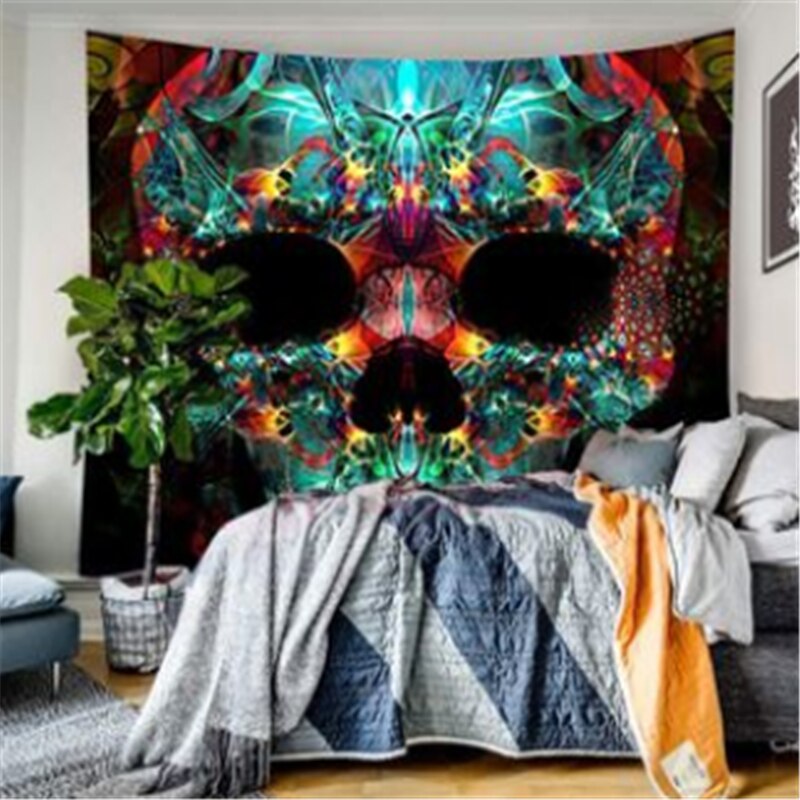 Tapestry Wall Hanging Bohemian Skull Lion Moon Dreamcatcher Decorative Tapestry Living Room Bedroom: 18