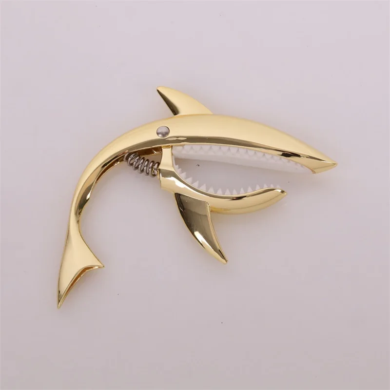 Capodastre de guitare requin en métal, alliage de Zinc de , Clip à changement rapide, pont de guitare basse, accessoires d'instruments à cordes: WHITE