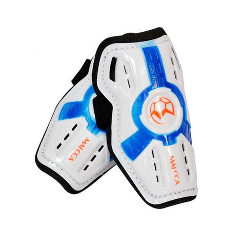 Maicca footbal shin guard crianças profissional caneleiras crianças luz protetor de perna spile macio esportes guarda futebol caneleiras guardas: WHITE