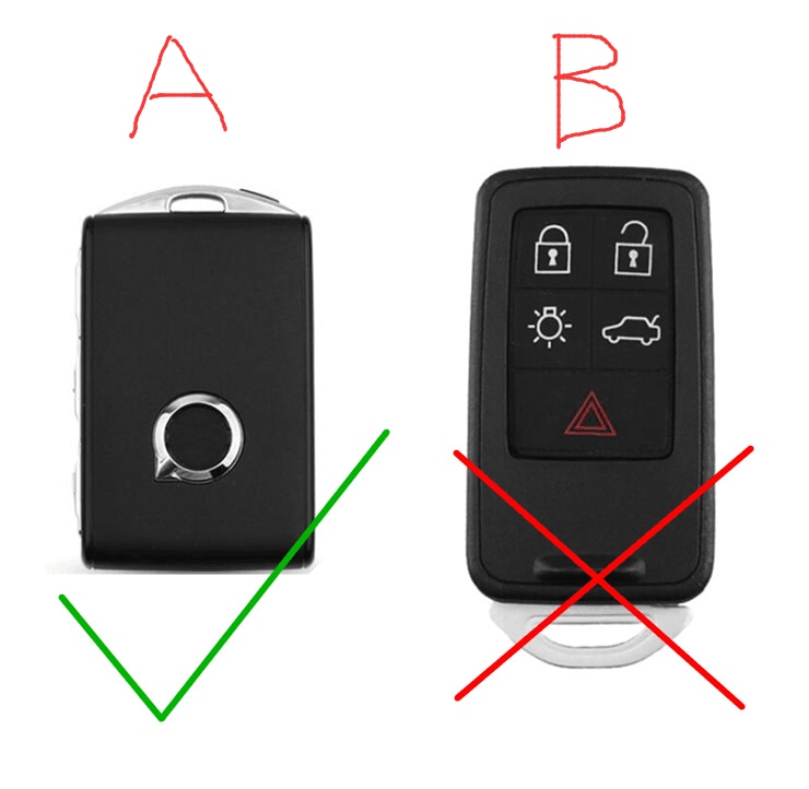 Zinklegering läder bilnyckel skyddshölje för volvo  xc90 xc60 xc40 v90 s90 t5 t6 t8 nyckelring skal