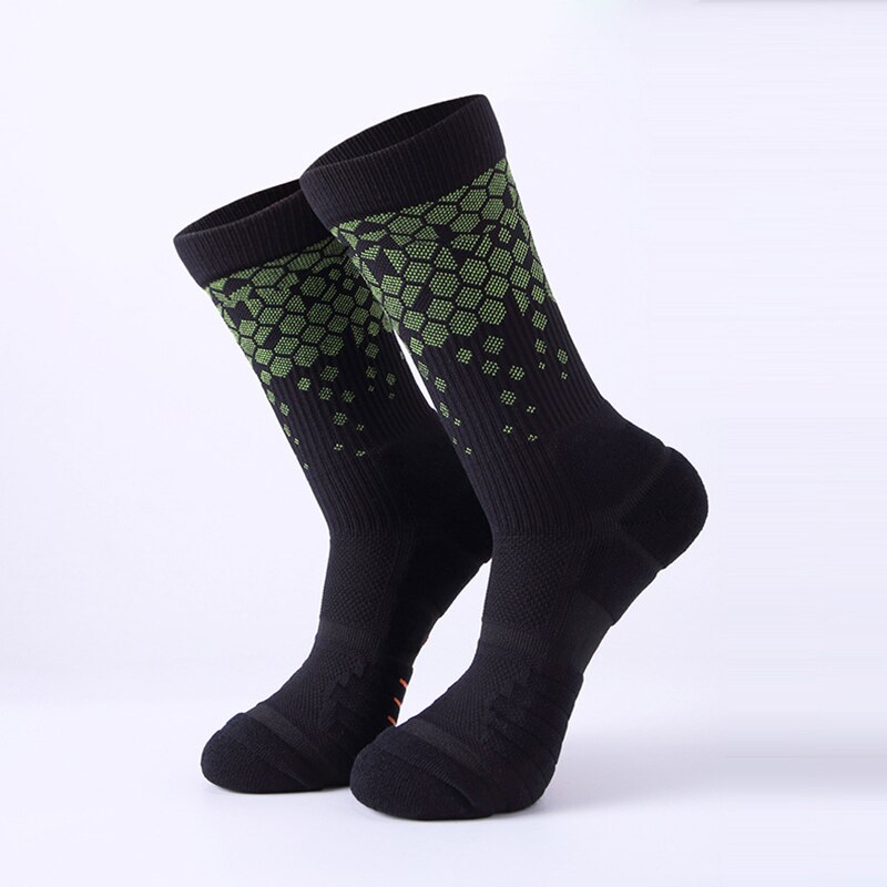 3 Pairs Mannen Basketbal Sokken Kalf-Lengte Sport Sokken Man Vrouwen Outdoor Active Wear Comfy Fietsen Sokken Calcetines Ciclismo: black