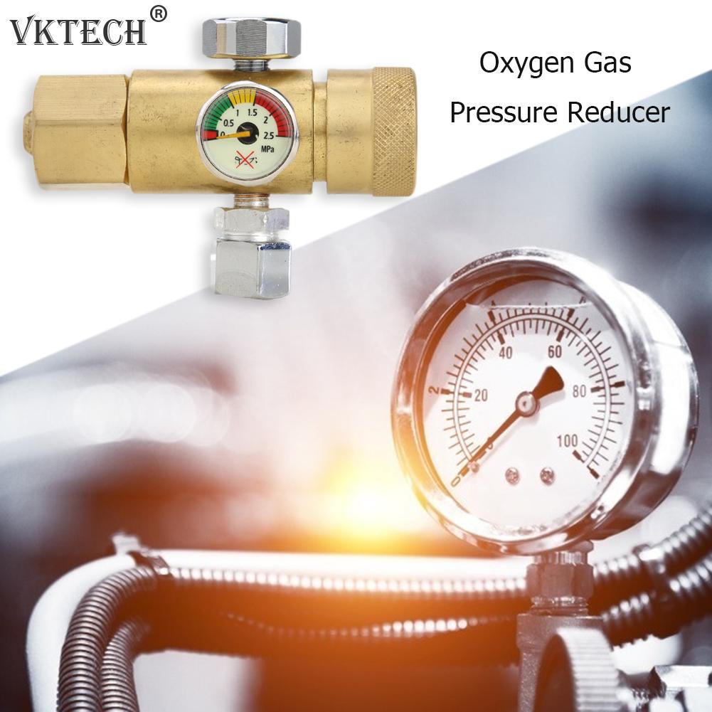 Air Compressor Pressure Regulator 0.4-25MPa Oxygen Gas Pressure Reducer Air Flow Regulator Gauge Meter