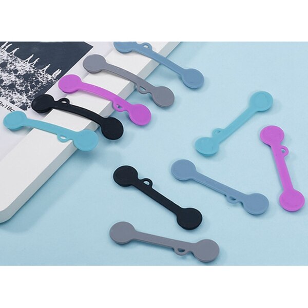 6 Pack Cable Organizers Magnetic Cable Clips Earbuds Cords Winder Bookmark Clips USB Cable Manager Keeper Wrap Ties Straps