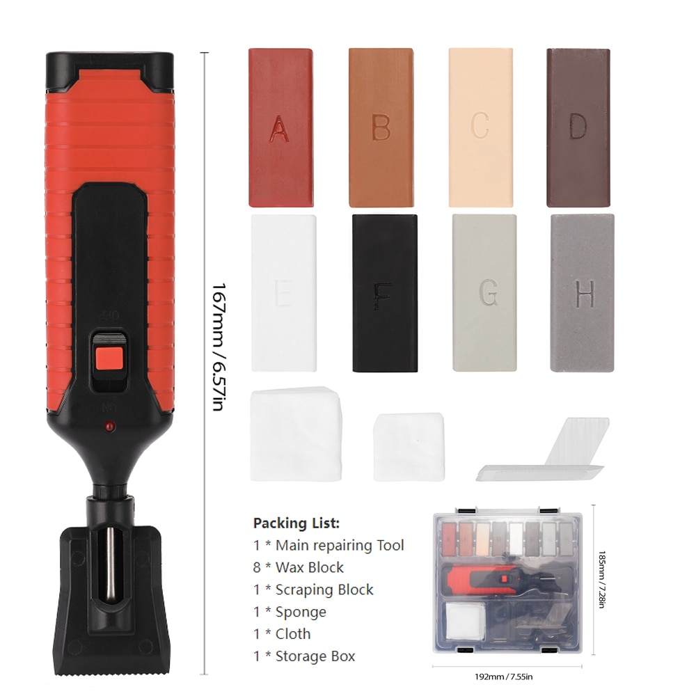 Ceramic Tile Repairing Tool Set Scratch Repairing Crack Fill Tile Surface DIY Floor Repair Kit Fix Wax Scratches Mending Tool: Green, Purple