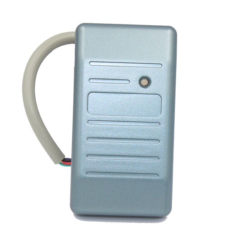 125khz Access Control RFID Card Reader IP65 Waterproof Wiegand 26 34 Card Reader LED Indicators Security RFID EM ID Card Reader: gray