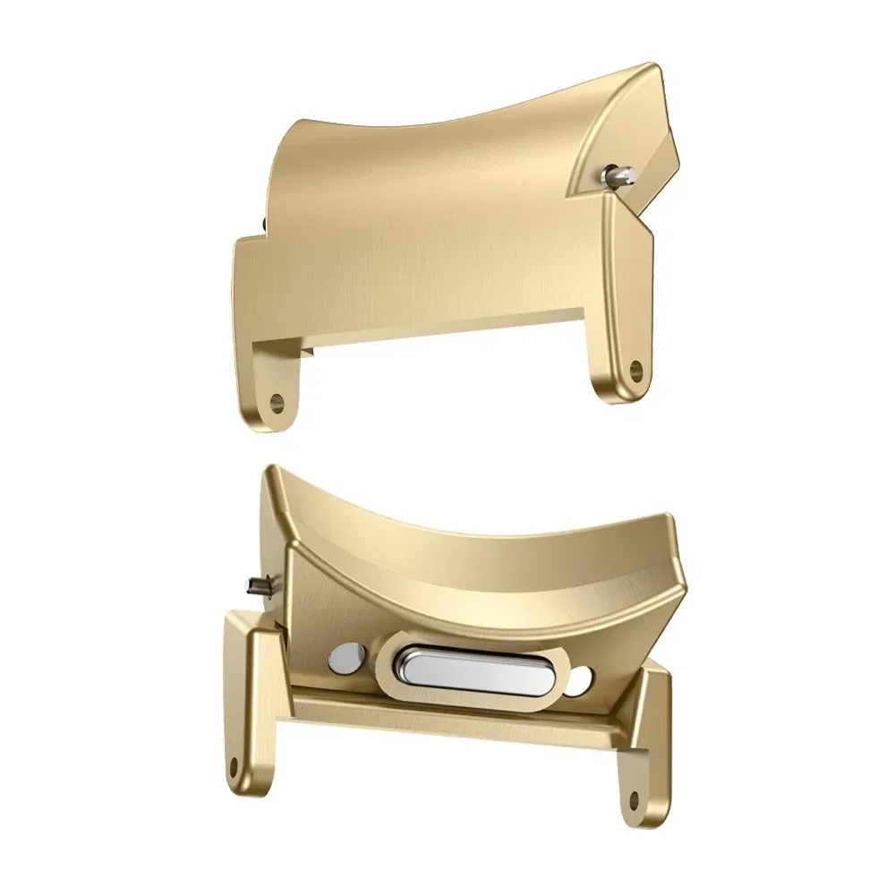 Quick Fit Connector für Samsung Galaxy Watch 6 5 4 10 44 mm für Galaxy Watch6 Classic 43 47 42 46 mm 2 Stück Edelstahl-Adapter: M / Gold