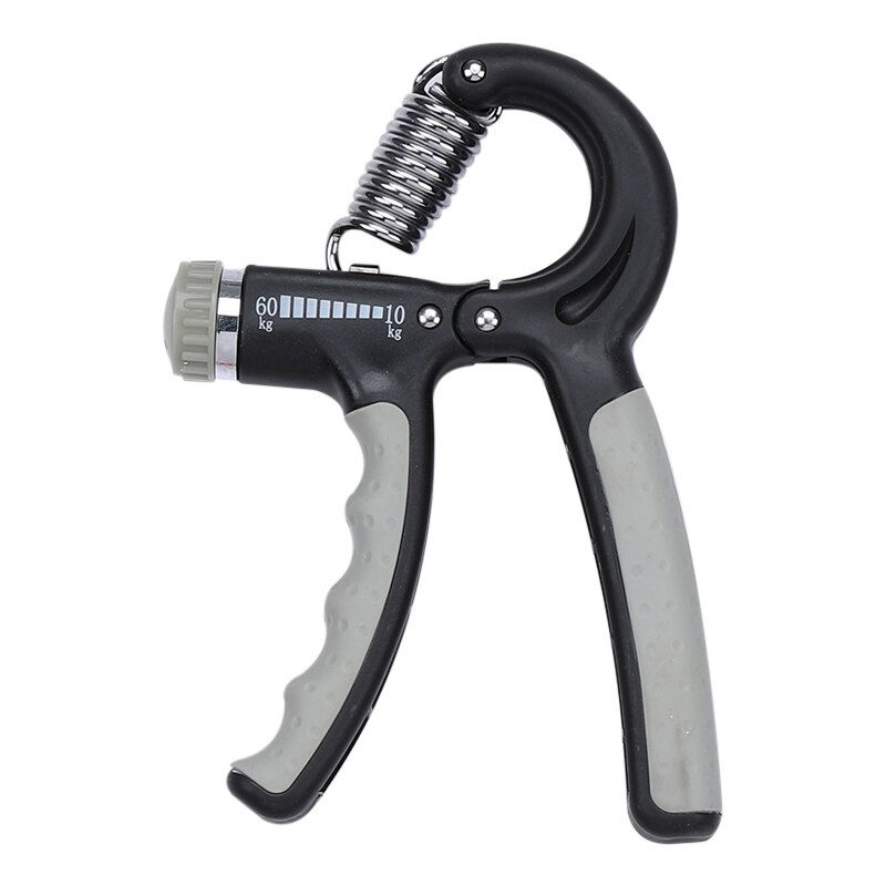 Hand Grip Trainer Gripper Strengthener Adjustable Gym Home Wrist Strength Exerciser XR: black grey