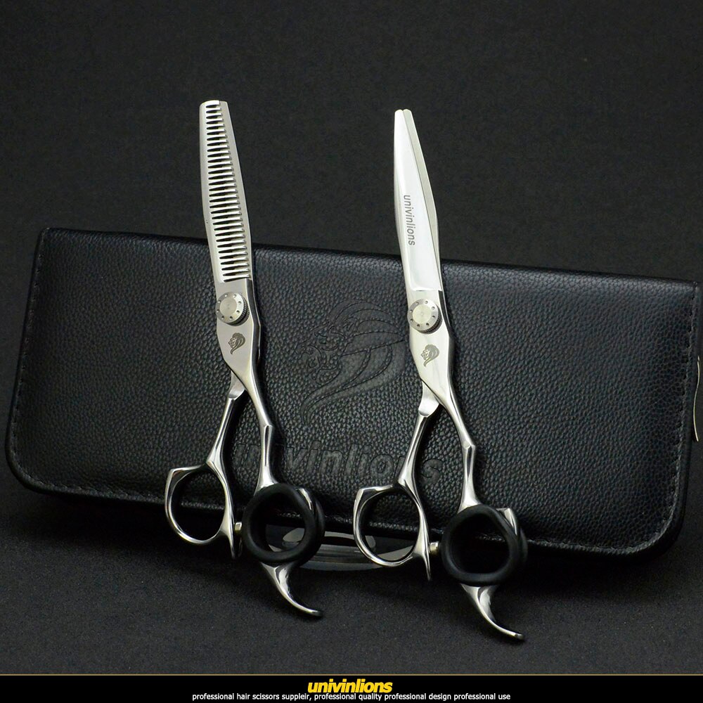 univinlions 6" hair scissors kit hairdressing scissors hair cut thinning scissors hairdressing tools shears salon