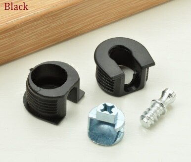 100PCS/LOT Cam Lock Furniture Kitchen Cabinet Shelf Support Holder Bracket Studs Pin shelf: Black