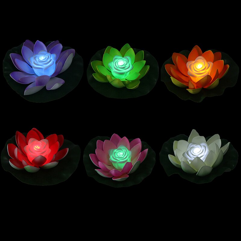 Artificial Led Lotus Light Floating Lotus Night Light LED Lotu Lamp Energy Saving Light For Garden Pool Pond Fountain Decoration