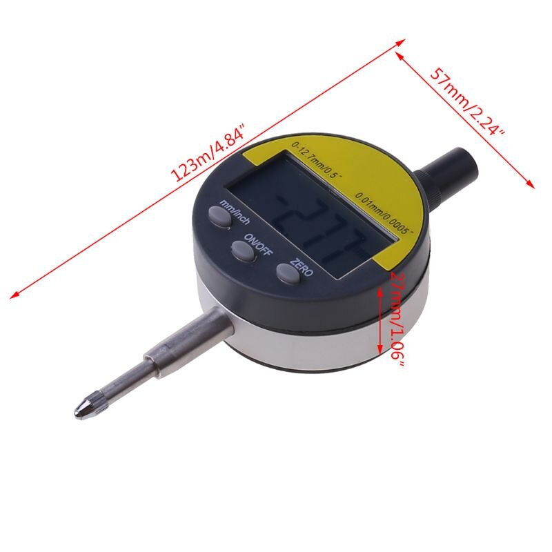 Digital mätklocka 0-12.7mm/0.5\ " mätområde 0.01mm/0.0005\ " precisionsverktyg  r9jf