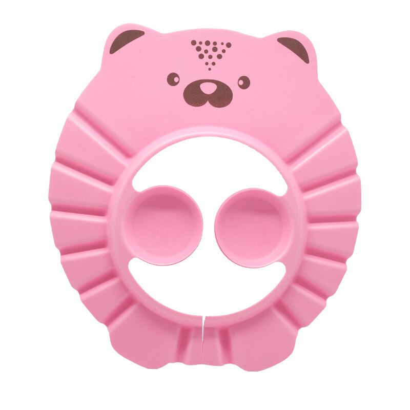 Kids Bath Visor Hat Children Waterproof Cap Safe Baby Shower Cap Adjustable Protect Eyes for 3M To 6Y Child Wash Hair Shield: Pink