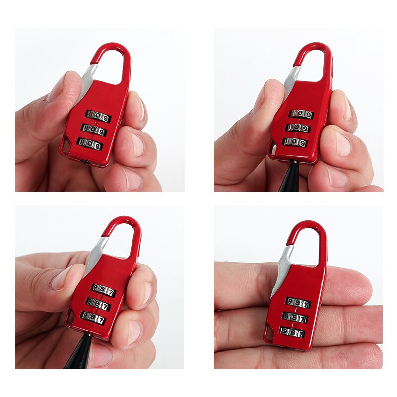 Mini Padlock Travel Suitcase Luggage Security Password Lock 3 Digit Combination