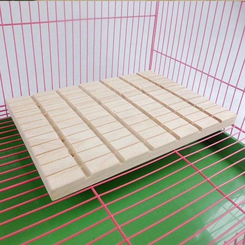 Tapis de pied de lapin, planche de bois à gratter, rainures carrées, griffes de meulage, pont pour petits animaux, lapin Chinchilla cochon d&#39;inde: Default Title