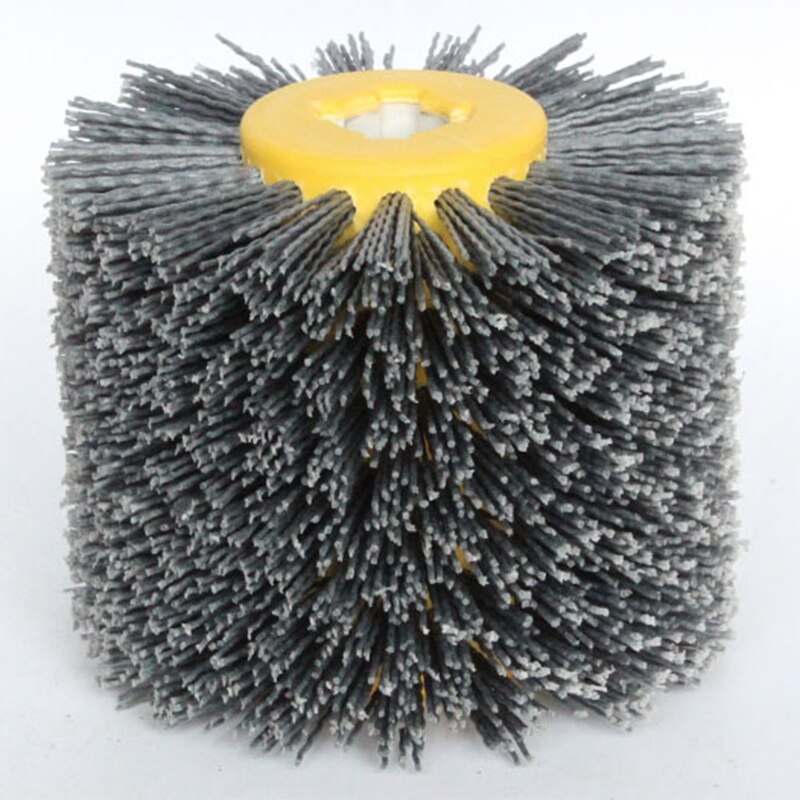 1 pièces Nylon abrasif fil Dupont tambour polissage roue brosse électrique pour le travail du bois des métaux 120*100*19mm