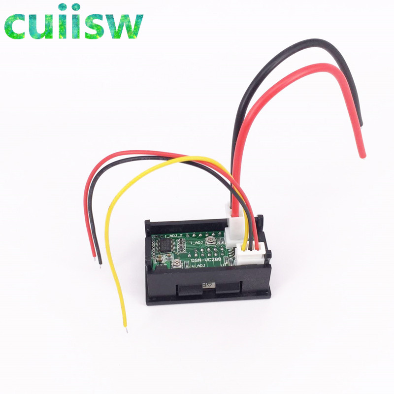 For 0-100V/50A Red Blue Digital Voltmeter Ammeter 2in1 DC Volt Amp Meter W/ Shunt