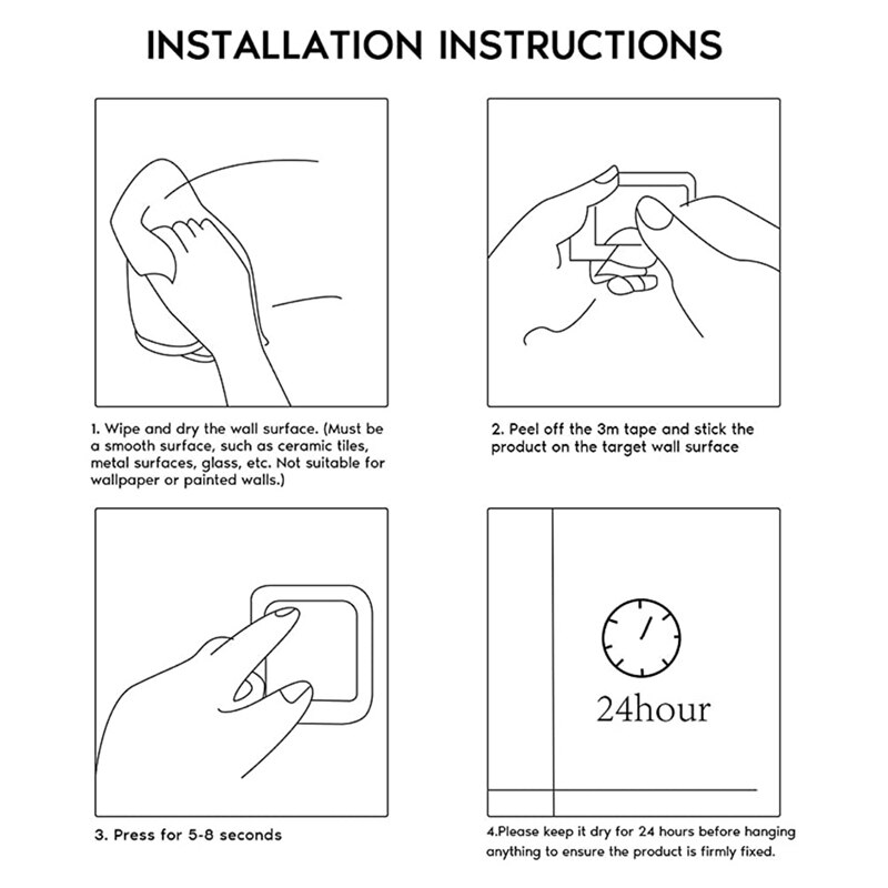 Handdoek Ring/Handdoek Houder-Zelfklevende Ronde Handdoekenrek Zwarte Handdoek Bar Voor Badkamer, rvs