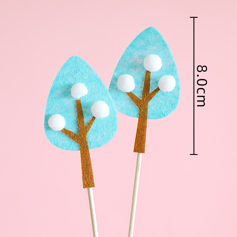 Polar Bear Theme Cake Topper for Home Happy Birthday Merry Ice and Snow Party Ornaments Dessert Baking Decorations Supplies: 8