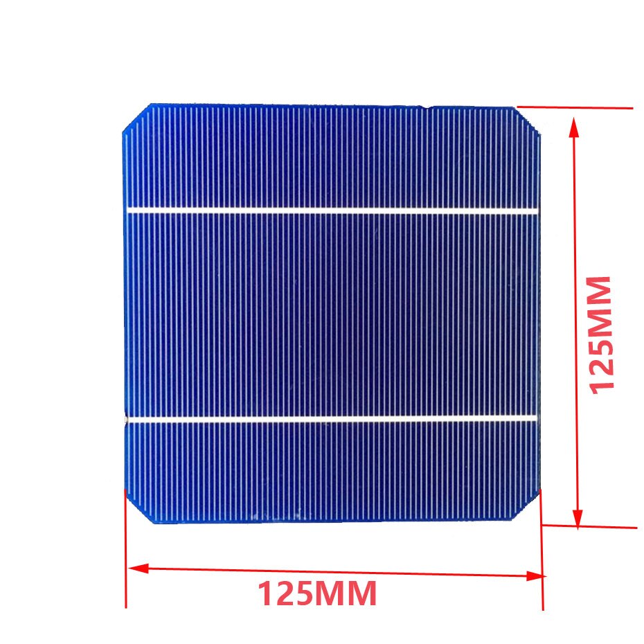 10PCS 125*125 Monocrystalline Silicon Solar Cells 3.0W 0.5V high-efficiency for home DIY use Solar panel cellphone charger