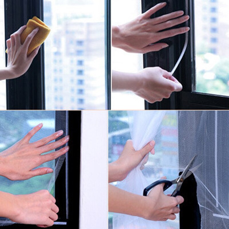 'The Best' DIY Magic Sticker Window Mesh Door Curtain Snap Net Guard Mosquito Fly Bug Insect 889