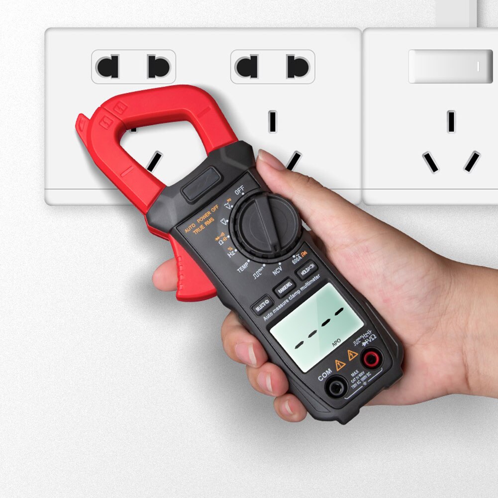 Digital Clamp Meter Multimeter Voltmeter ST209 DC AC Voltage Current LCD Display Range Capacitance Resistance Frequency Tester