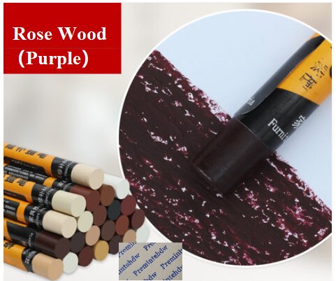 4 Teile/los Dia.12 * L97mm Möbel Kreide Holz Reparatur Wachs Füllstoff Schrank berühren hoch Kitt Farbe Stock: Violett Rosenholz