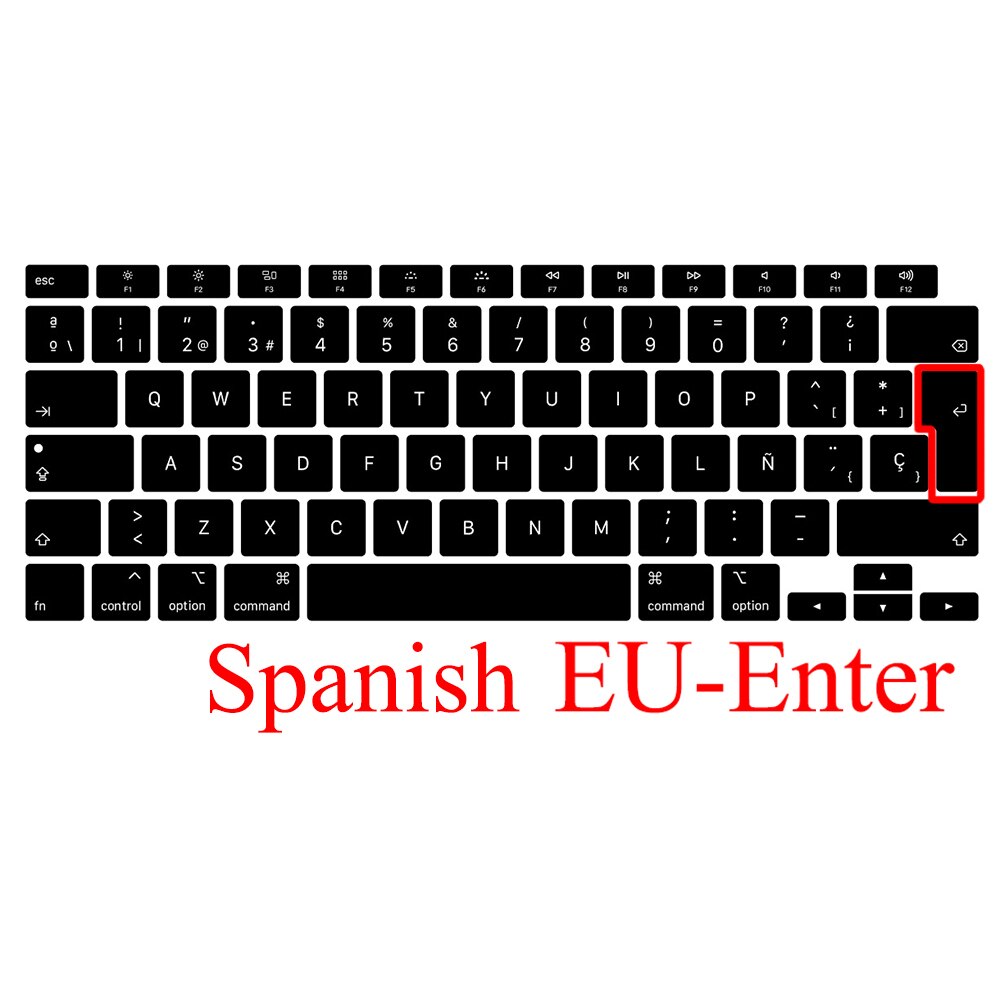 UNS/EU Geben Typ Spanisch/Russisch/Französisch Englisch Tastatur Abdeckung Für MacBook Air 13 A2179 A2337 touch ID Transparent Haut: EU spanish