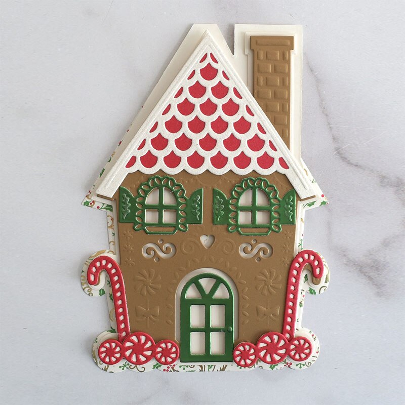 Rich lace decorative frame Fretwork Gingerbread House Radial Borders Metal Cutting Dies For DIY Scrapbooking Album Craft