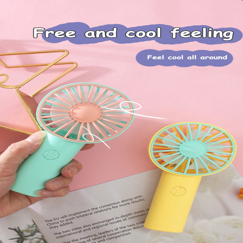Summer Portable Mini Fan 400mAh USB Rechargeable 360° Rotating Handheld Air Conditioner Cooler Office Outside Travel Artifact