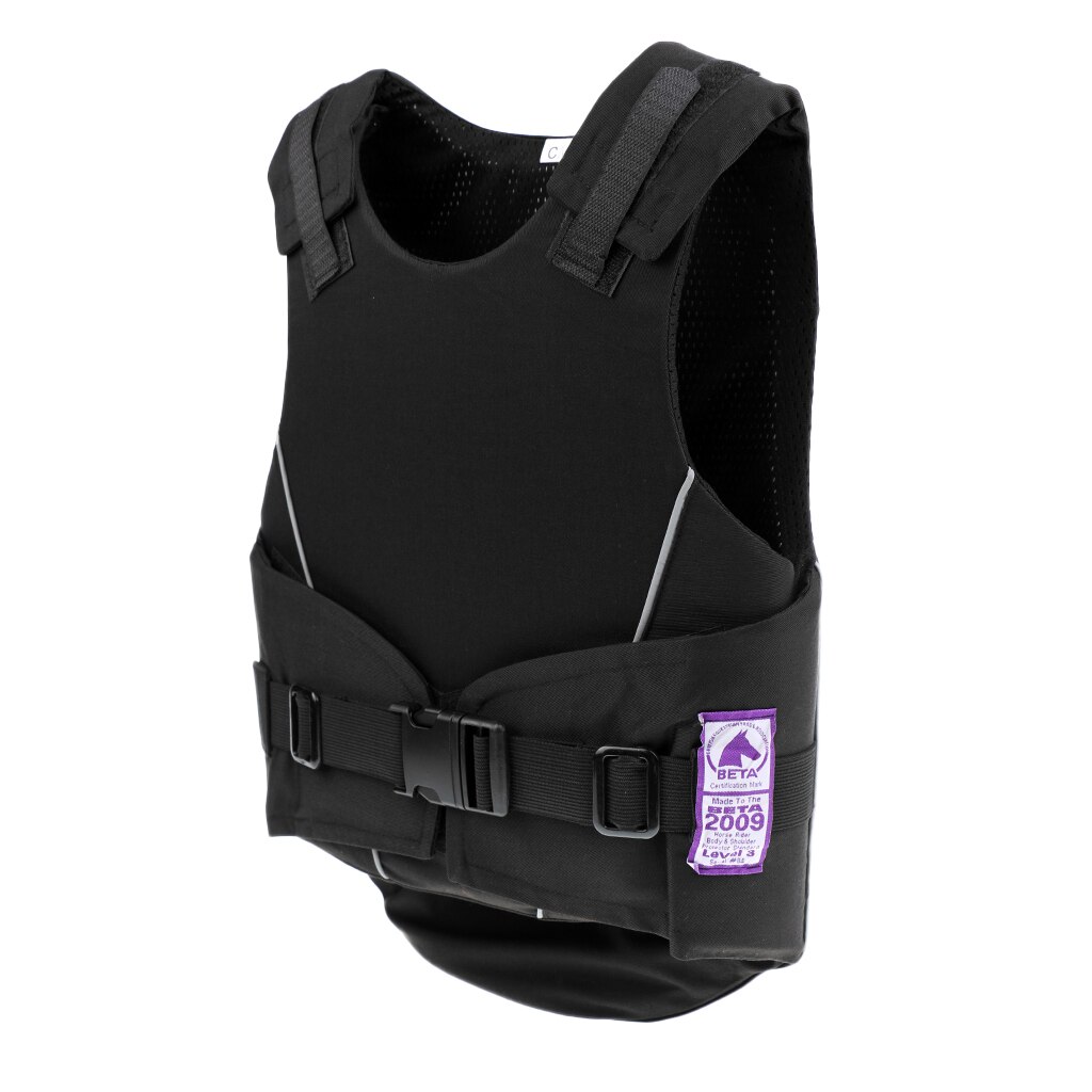 Premium EVA Equestrian Body Protector, Horse Riding Protection Vest for Kids, Comfortable Adjustable, Black
