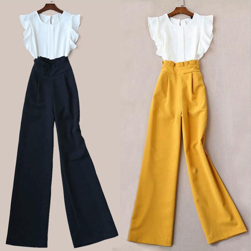 Pantalones MAZEROUT elegantes para mujer, color negro amarillo, con bolsillos, cremallera, color sólido, ropa de calle para mujer , pantalones elegantes informales de cintura alta